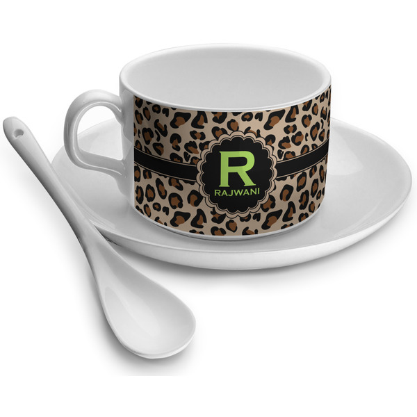 Custom Granite Leopard Tea Cup (Personalized)