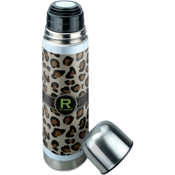 Granite Leopard Thermos - Lid Off