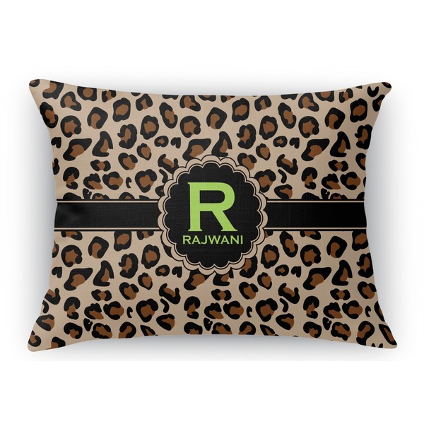 Custom Granite Leopard Rectangular Throw Pillow Case (Personalized)