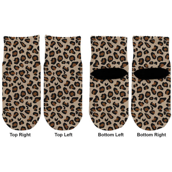Granite Leopard Toddler Ankle Socks - Double Pair - Front and Back - Apvl