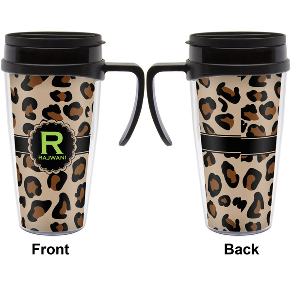 Granite Leopard Travel Mug with Black Handle - Approval