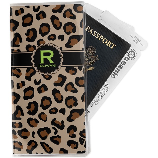 Custom Granite Leopard Travel Document Holder