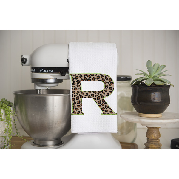 Granite Leopard Waffle Weave Towel - Lifestyle - Partial Print