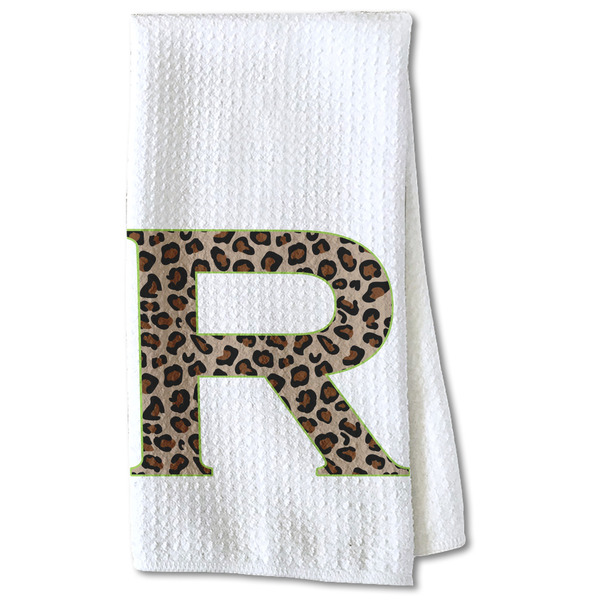 Custom Granite Leopard Kitchen Towel - Waffle Weave - Partial Print (Personalized)