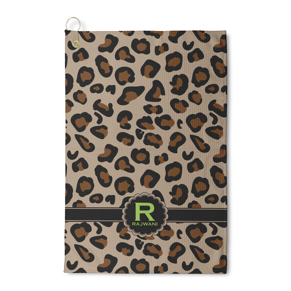 Custom Granite Leopard Waffle Weave Golf Towel (Personalized)