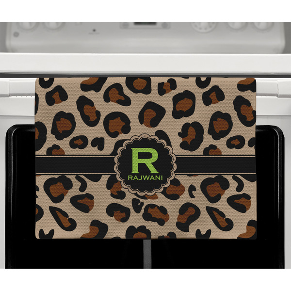 Granite Leopard Waffle Weave Towel - Full Color Print - Lifestyle2 Image