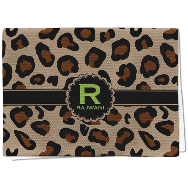 Custom Granite Leopard Kitchen Towel - Waffle Weave - Full Color Print (Personalized)