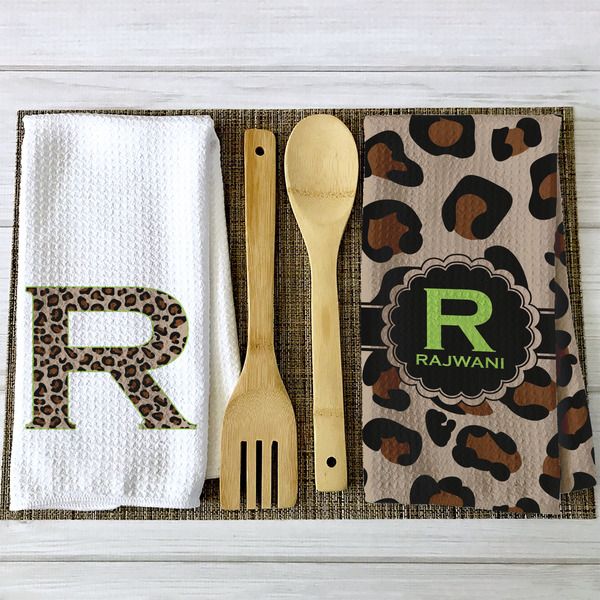 Granite Leopard Waffle Weave Towels - 2 Print Styles