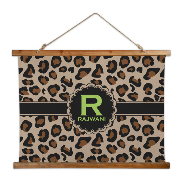 Custom Granite Leopard Wall Hanging Tapestry - Wide (Personalized)