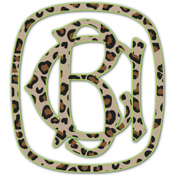Granite Leopard Monogram Decal - Large (Personalized)