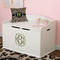 Granite Leopard Wall Monogram on Toy Chest