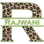 Granite Leopard Name & Initial Decal - Up to 9"x9" (Personalized)