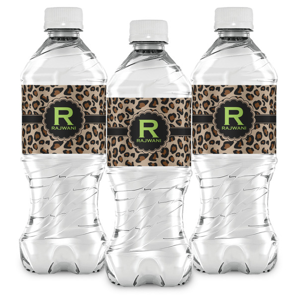 Granite Leopard Water Bottle Labels - Front View