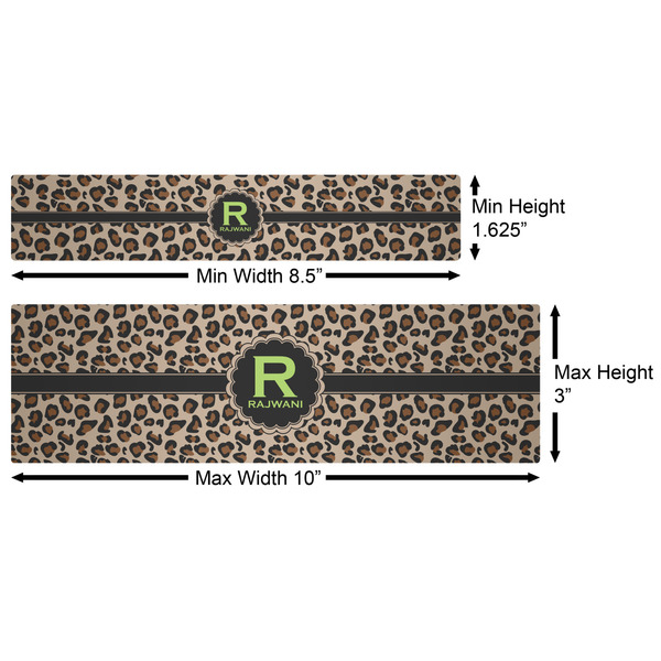 Granite Leopard Water Bottle Labels w/ Dimensions