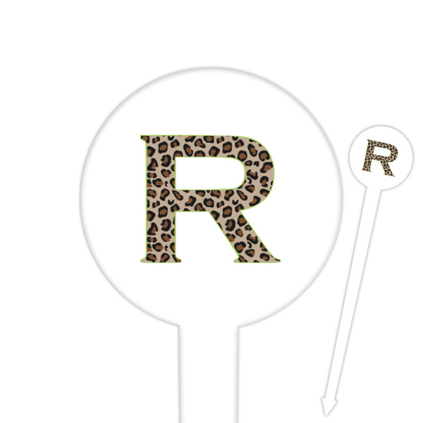 Custom Granite Leopard Round Plastic Food Picks (Personalized)