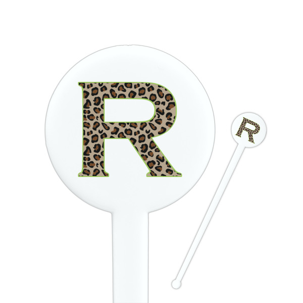 Custom Granite Leopard Round Plastic Stir Sticks (Personalized)