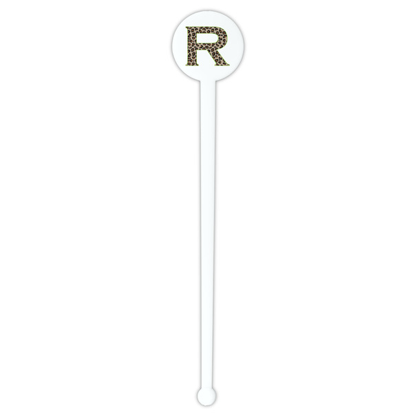 Granite Leopard White Plastic 7" Stir Stick - Round - Single Stick