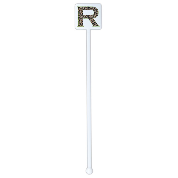 Granite Leopard White Plastic Stir Stick - Double Sided - Square - Single Stick