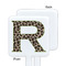Granite Leopard White Plastic Stir Stick - Single Sided - Square - Approval