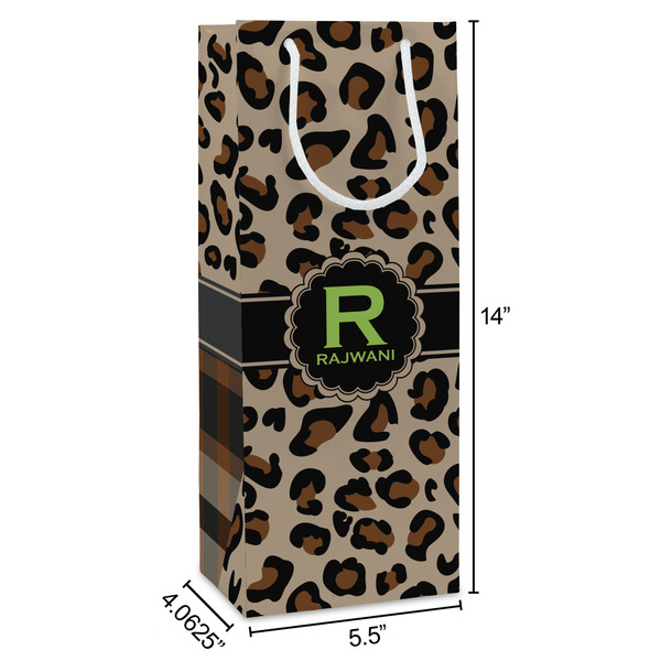 Granite Leopard Wine Gift Bag - Dimensions