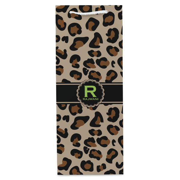 Granite Leopard Wine Gift Bag - Matte - Front
