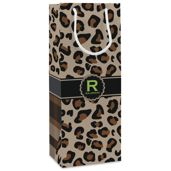 Custom Granite Leopard Wine Gift Bags - Matte (Personalized)