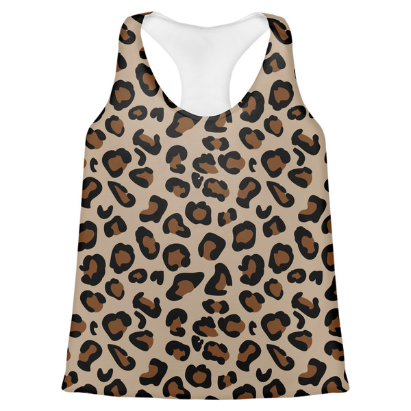 Custom Granite Leopard Womens Racerback Tank Top - X Small