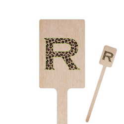 Granite Leopard 6.25" Rectangle Wooden Stir Sticks - Double Sided (Personalized)