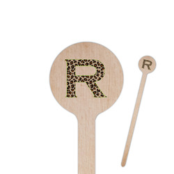 Granite Leopard 6" Round Wooden Stir Sticks - Double Sided (Personalized)