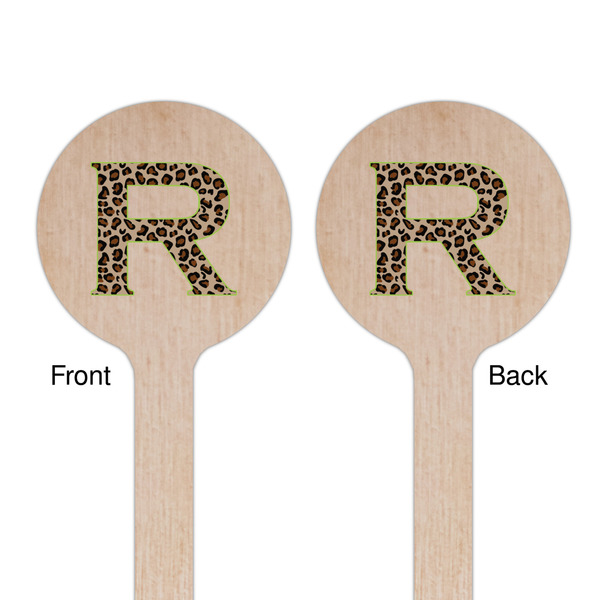 Granite Leopard Wooden 7.5" Stir Stick - Round - Double Sided - Front & Back