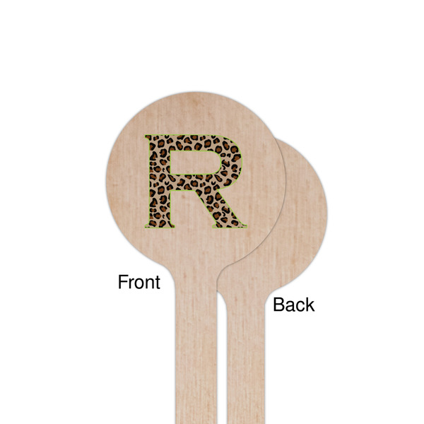 Granite Leopard Wooden 7.5" Stir Stick - Round - Single Sided - Front & Back