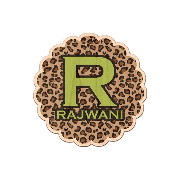 Custom Granite Leopard Genuine Maple or Cherry Wood Sticker (Personalized)