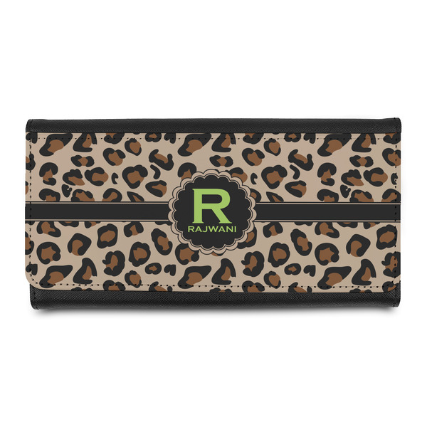 Custom Granite Leopard Leatherette Ladies Wallet (Personalized)