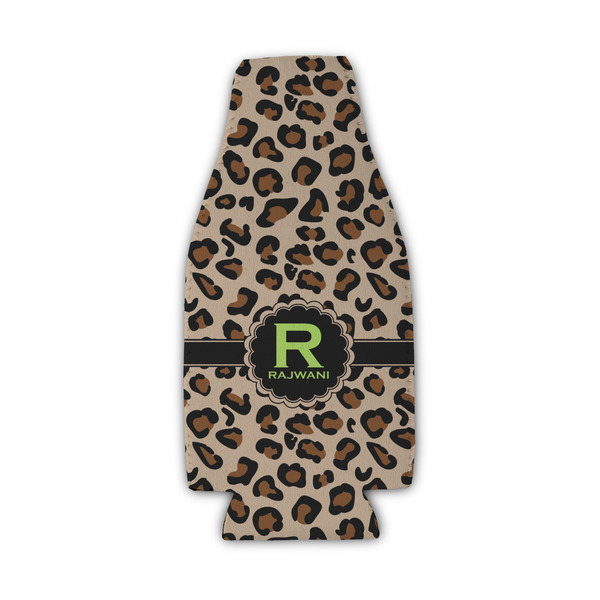 Custom Granite Leopard Zipper Bottle Cooler (Personalized)