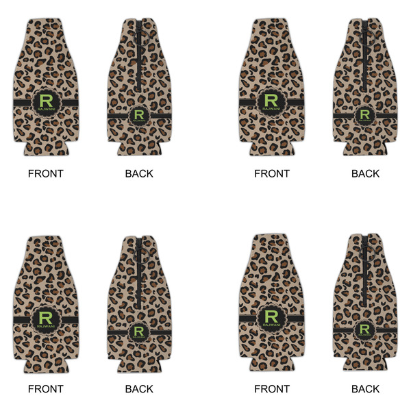 Granite Leopard Zipper Bottle Cooler - Set of 4 - APPROVAL