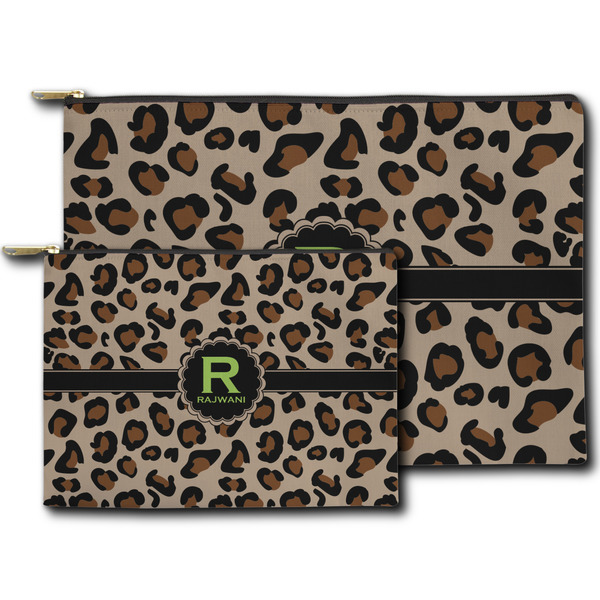 Granite Leopard Zippered Pouches - Size Comparison