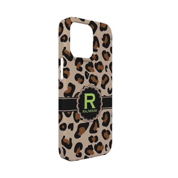 Custom Granite Leopard iPhone Case - Plastic - iPhone 13 Mini (Personalized)