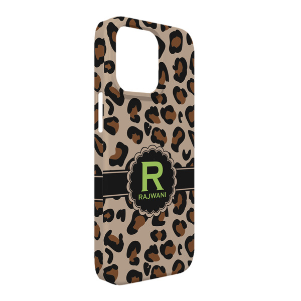 Custom Granite Leopard iPhone Case - Plastic - iPhone 13 Pro Max (Personalized)