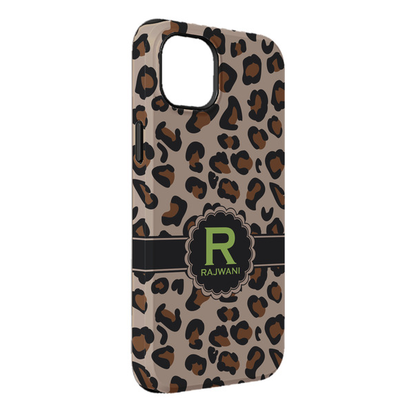 Custom Granite Leopard iPhone Case - Rubber Lined - iPhone 14 Pro Max (Personalized)