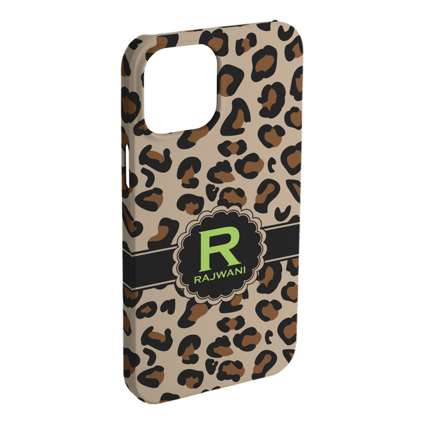 Custom Granite Leopard iPhone Case - Plastic - iPhone 15 Plus (Personalized)