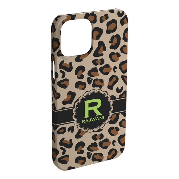 Custom Granite Leopard iPhone Case - Plastic (Personalized)