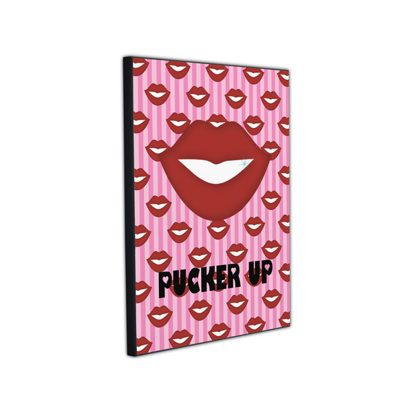 Lips (Pucker Up) 11x14 Wood Print - Angle View