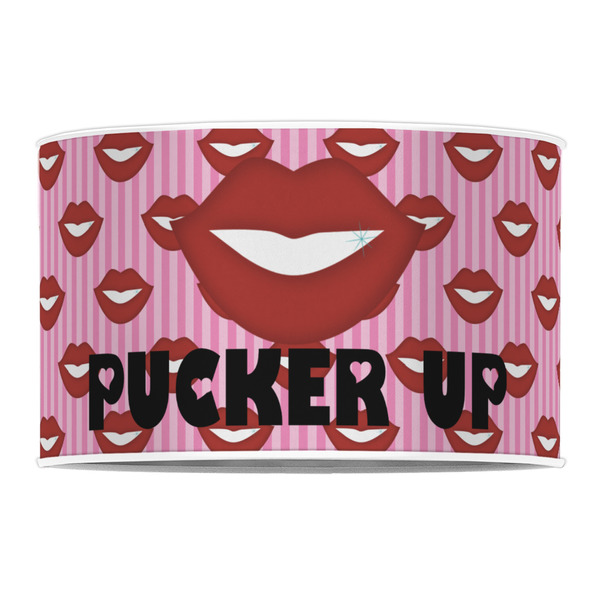 Lips (Pucker Up) 12" Drum Lampshade - FRONT (Poly Film)