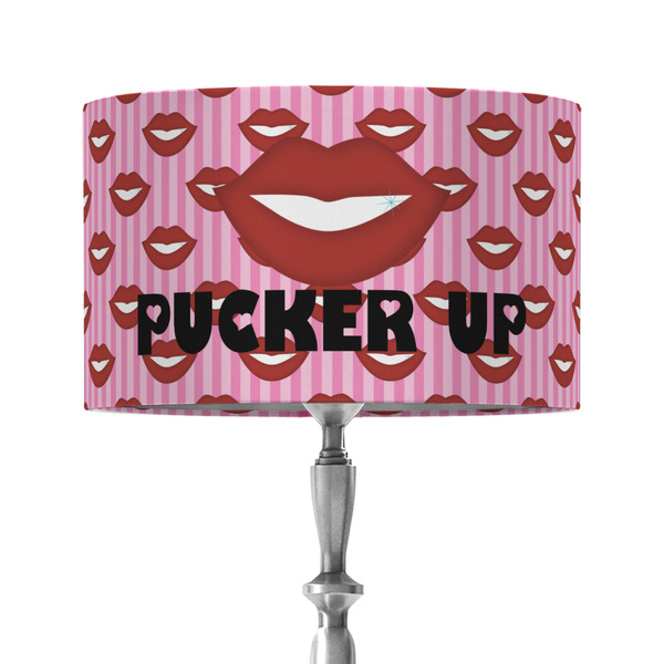 Custom Lips (Pucker Up) 12" Drum Lamp Shade - Fabric