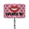 Lips (Pucker Up) 12" Drum Lampshade - ON STAND (Fabric)