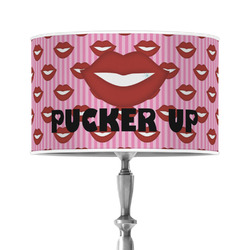 Lips (Pucker Up) 12" Drum Lamp Shade - Poly-film