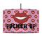 Lips (Pucker Up) 12" Drum Lampshade - PENDANT (Fabric)