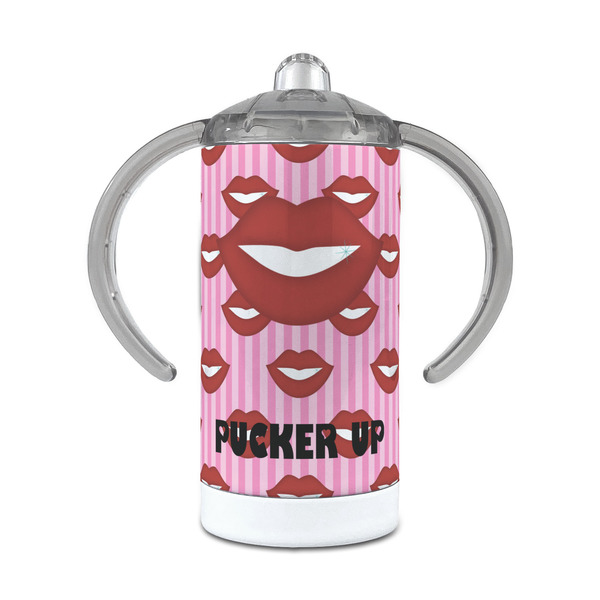 Custom Lips (Pucker Up) 12 oz Stainless Steel Sippy Cup