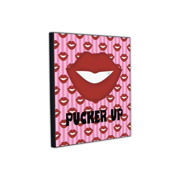 Lips (Pucker Up) 12x12 Wood Print - Angle View