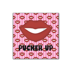 Lips (Pucker Up) Wood Print - 12x12
